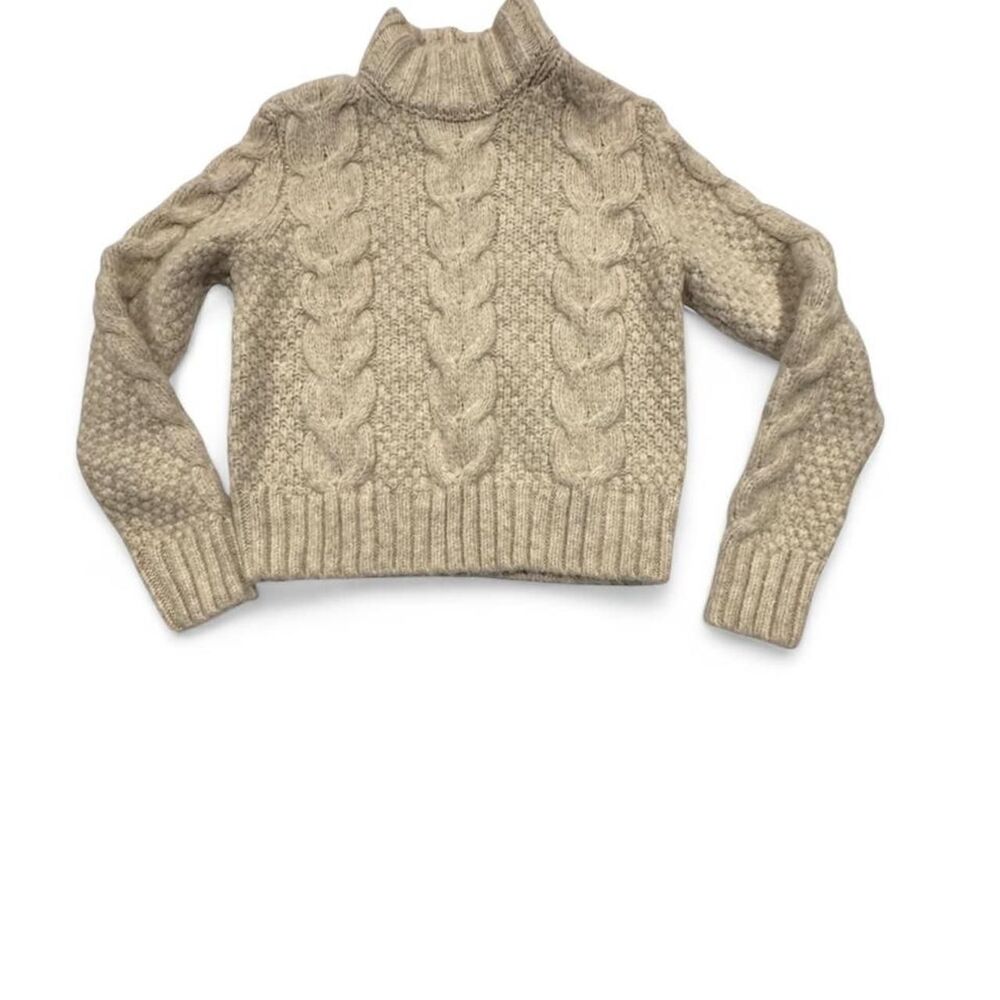 American-eagle Women's Cream and White Jumper
